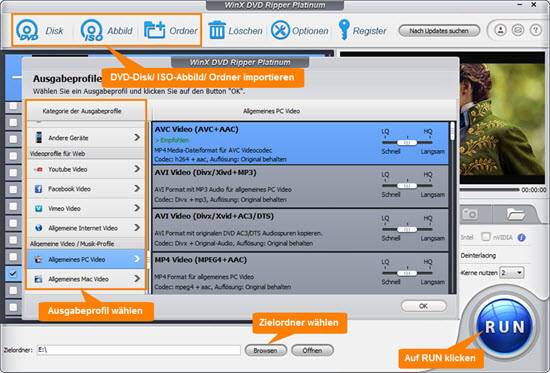 Kopiergeschützte DVD kopieren/rippen mit WinX DVD Ripper Platinum