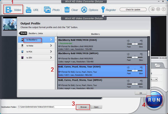 Convert MKV to RIM BlackBerry Curve