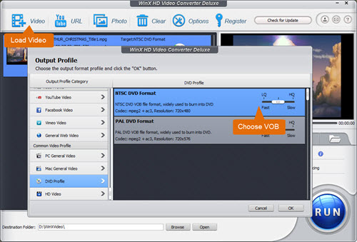 Convert MPG to VOB