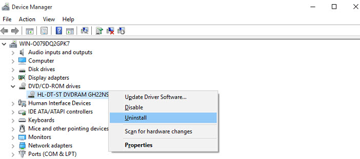 reinstall dvd drives