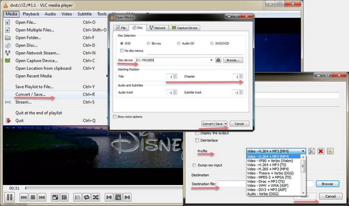 how to rip DVD with VLC easily