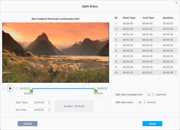 how to split video