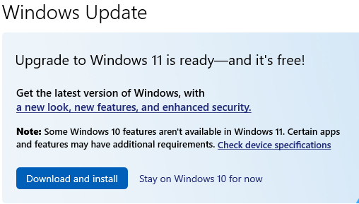 Stay on Windows 10