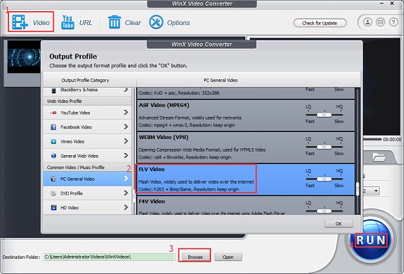 Convert your MP4 file to FLV now - Free, Simple and Online