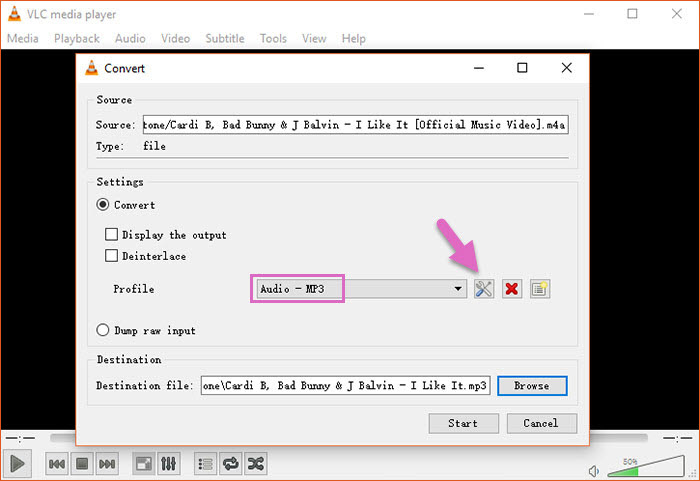 Convert General Audio to MP3 with VLC