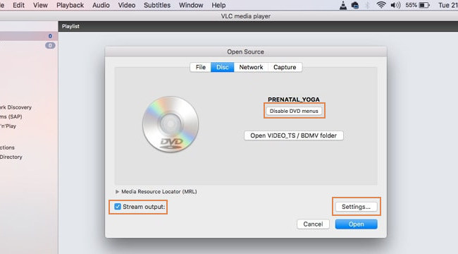 vlc dvd to mp4 mac