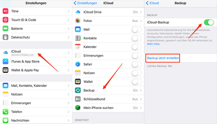 iPhone Daten auf neues iPhone (8) übertragen über iCloud