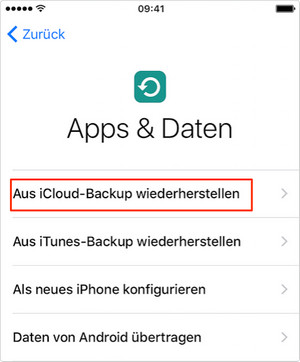 iPhone Daten auf neues iPhone (8) übertragen über iCloud