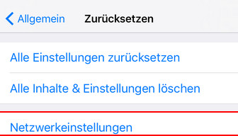 iPhone findet WLAN nicht beheben - Netzwerkeinstellungen zurücksetzen