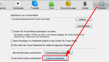 iTunes startet nicht mehr - Voreinstellungen von iTunes ändern