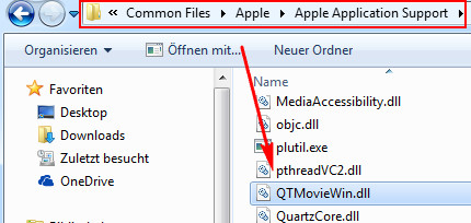 iTunes QTMovieWin.dll Windows