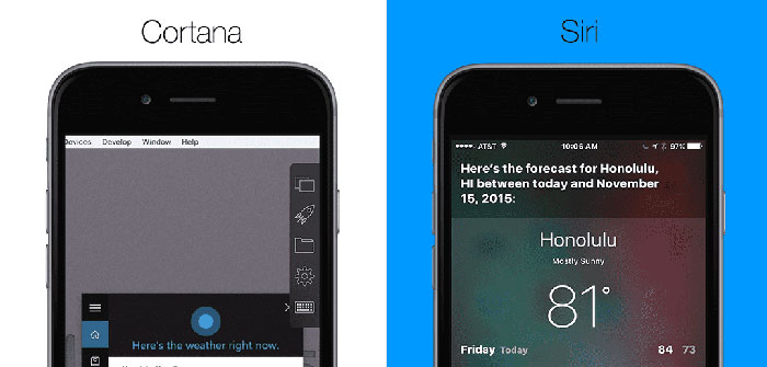Cortana vs Siri 