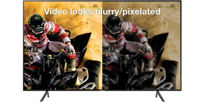 4k video looks blurry error