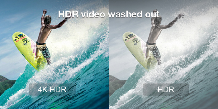 4k video hdr washed out error