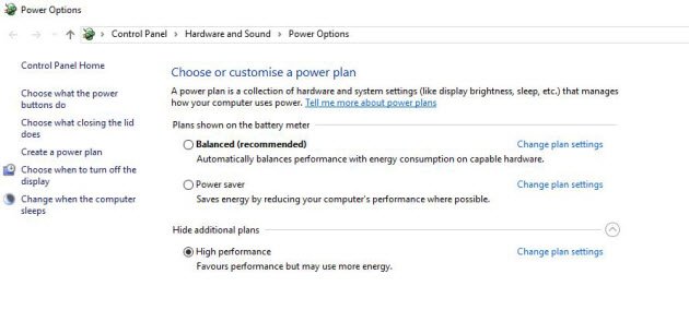 Change Power Plan to fix 4K not playing on PC