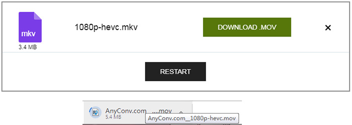 1080p HEVC Online Conversion Error