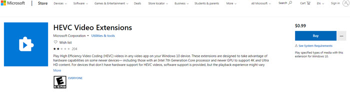 windows hevc codec windows hevc codec