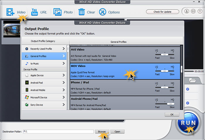 Transcode HEVC Video to MOV