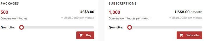 Cloudconvert price