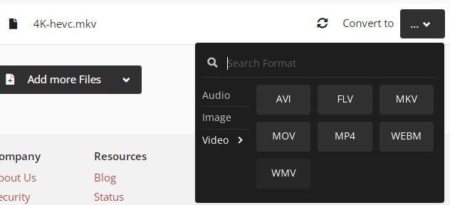 Choose WMV