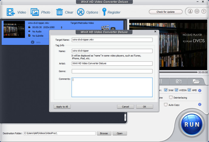 Edit MKV metadata