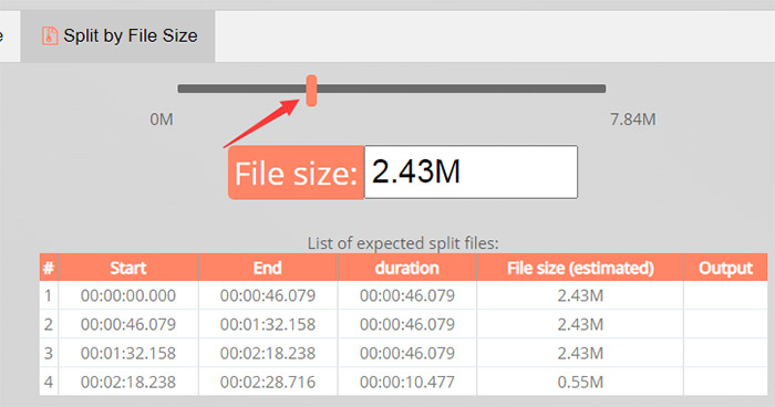 Split MKV by file size