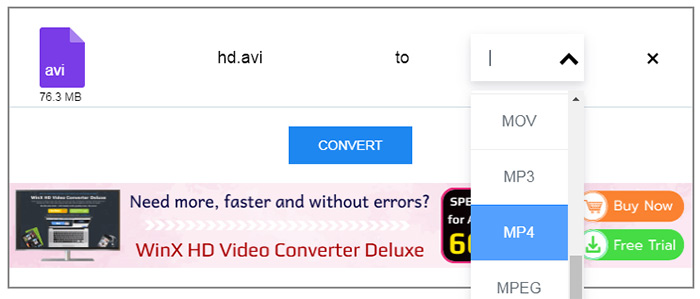 Convert H.264 to MP4 Online with AnyConv