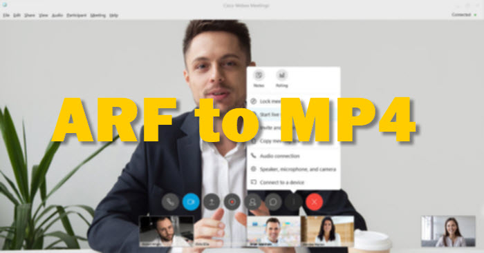 how to convert arf format to mp4