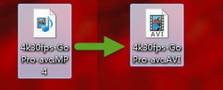 Change MP4 video extension with VLC