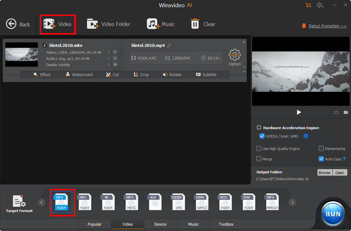 Convert MKV to MP4