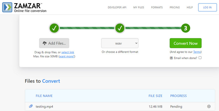 Convert MP4 to WAV online