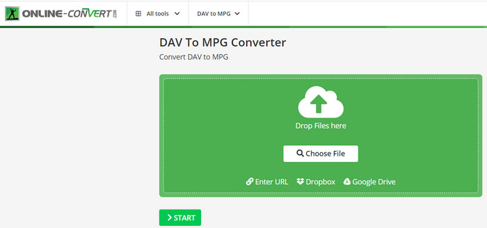 Online DAV to MP4 Converter
