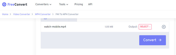 FreeConvert MOV to AVI