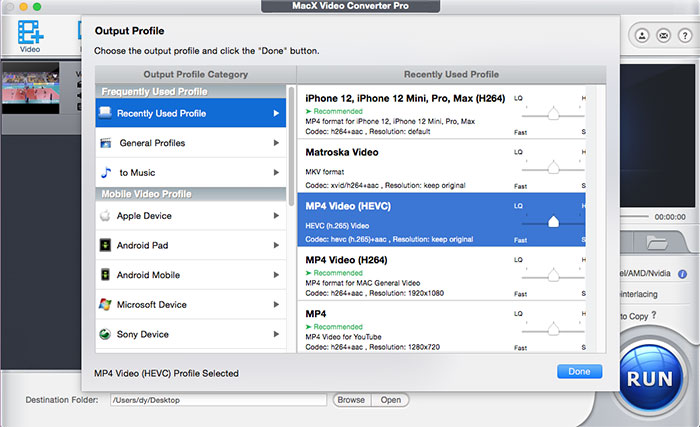 converti VOB in MP4 su Mac
