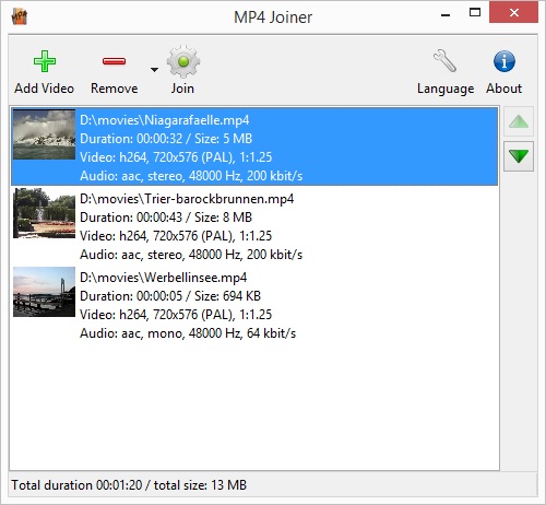 Joindre un clip vidéo MP4