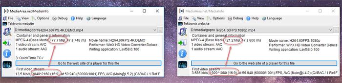 Resize MP4 File Size - 4K vs 1080p
