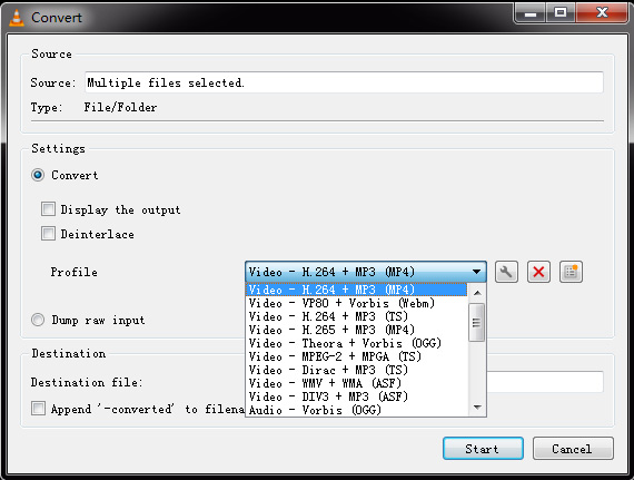 Konvertieren von HEVC in MP4 mit VLC