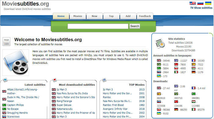 Free subtitle site - Moviesubtitles