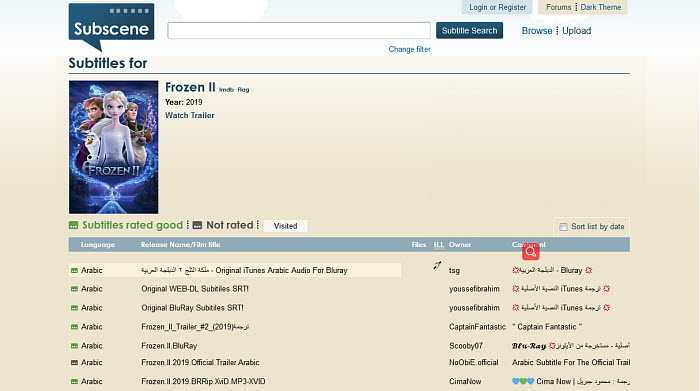 Movie subtitles download site - Subscene
