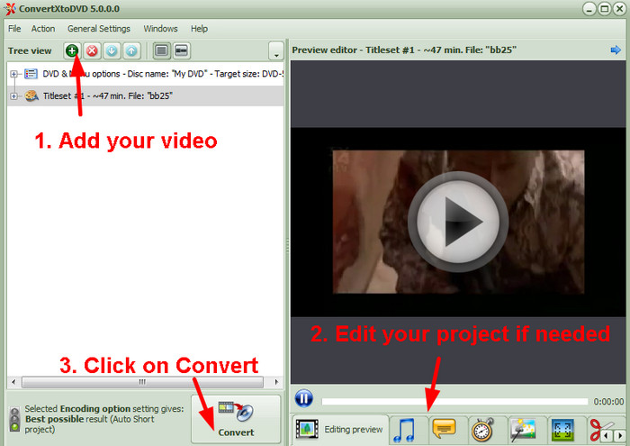 Konvertieren und Brennen von MP4 auf DVD mit ConvertXtoDVD
