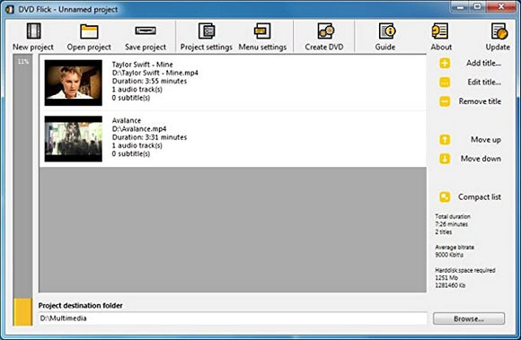 Open source DVD burning software - DVD Flick