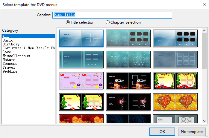 DVDStyler - DVD menu templates