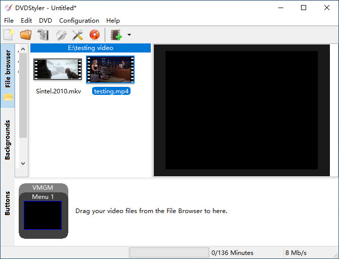 MP4 auf DVD brennen mit DVDStyler