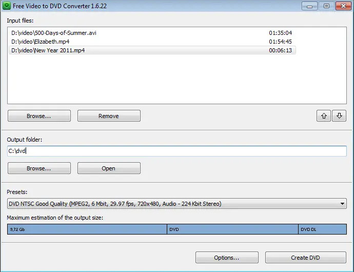 Konvertieren und Brennen von MP4 auf DVD mit DVDVideoSoft