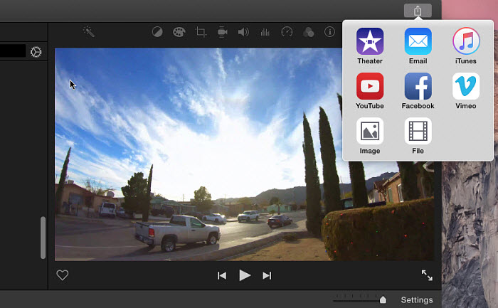 Export iMovie project