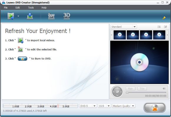 Free trial DVD making software - Leawo DVD Creator