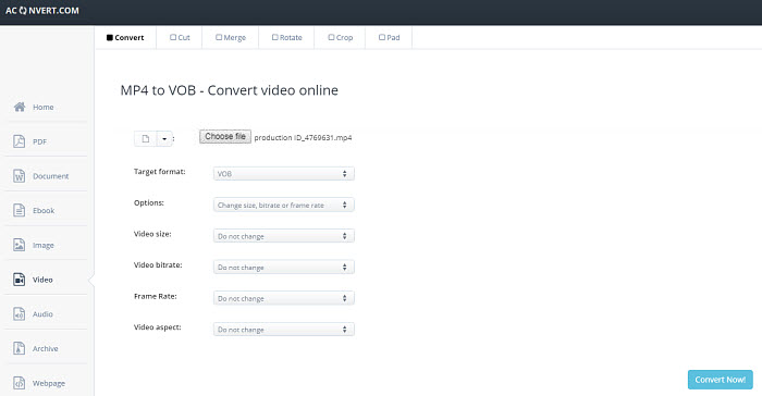 How to convert MP4 to DVD online with Files Conversion