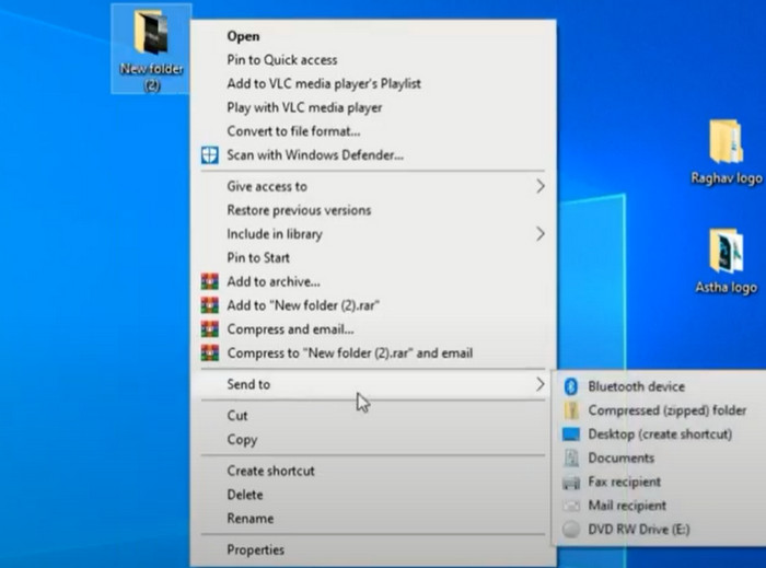 Send files to DVD disc