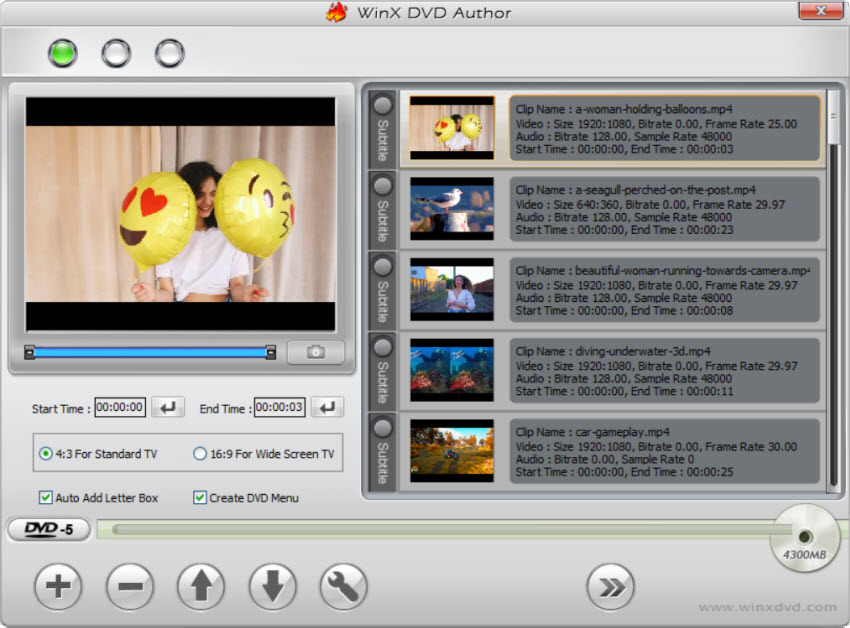 WinX DVD Author DVD creator