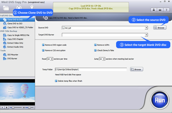 Steps to copying DVD to DVD